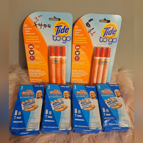 Tide To Go Instant Stain Remover Markers  Mr Clean Magic Erasers Bundle New - Picture 1 of 5